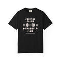 Barbell Club T-Shirt — "Capital Gains" Weightlifting Gym Tee
