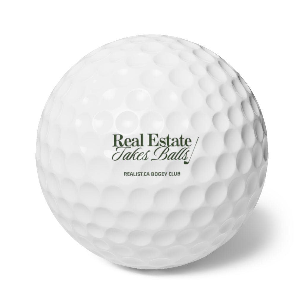 "Real Estate Takes Balls" Golf Balls, 6pcs