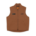 "Sweat Equity" Embroidered Duck Cloth Work Vest — Rugged Canvas Utility Vest