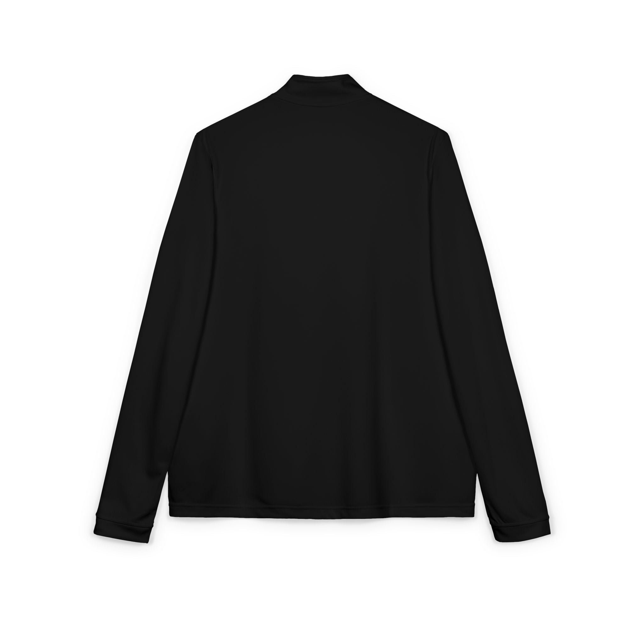 Embroidered Adidas Quarter-Zip Pullover — Black Athletic Jacket with Chest Logo