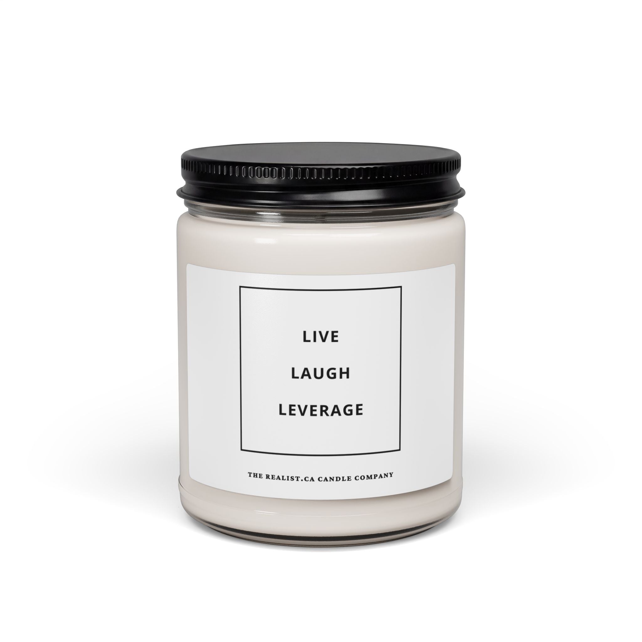 Live Laugh Leverage Soy Candle — 9oz Scented Jar Candle