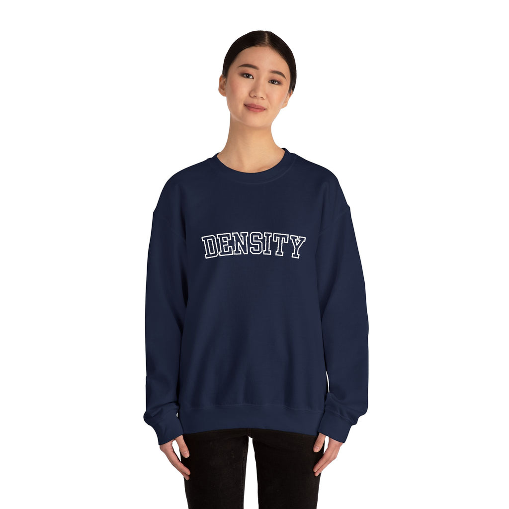 Density Crewneck Sweatshirt — Vintage College Graphic Pullover