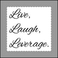 Live, Laugh, Leverage Poly Velvet Pillow — Motivational Decorative Throw Pillow