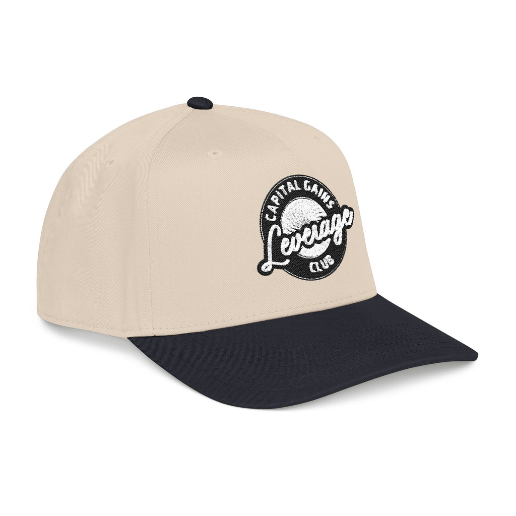 Vintage 'Leverage' Logo Baseball Cap — Retro Sporty Two-Tone Mid Profile Hat