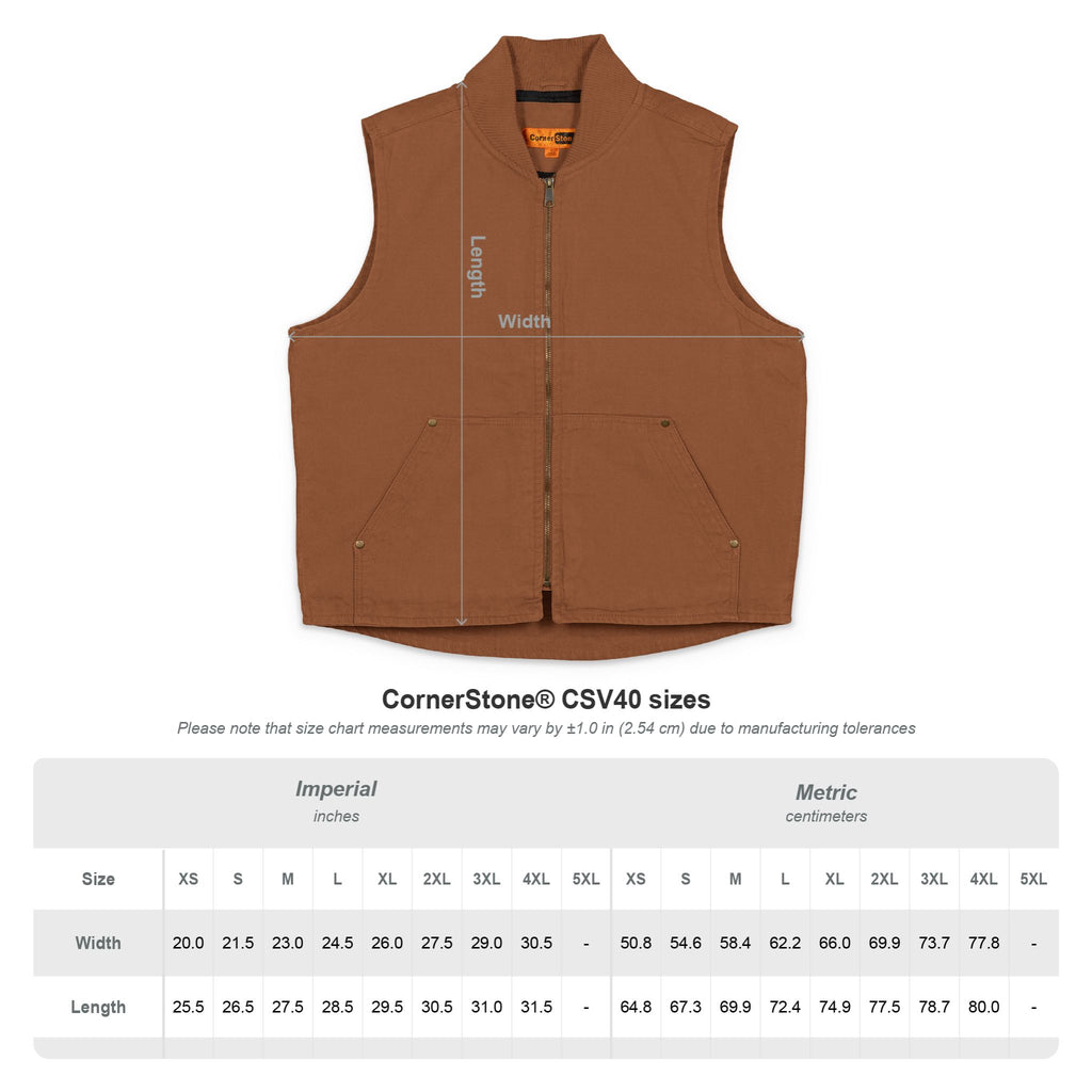 "Sweat Equity" Embroidered Duck Cloth Work Vest — Rugged Canvas Utility Vest