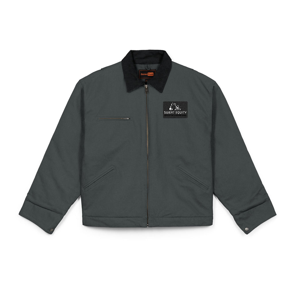 Work Jacket — Embroidered Heavy-Duty Duck Cloth Jacket with Chest Logo